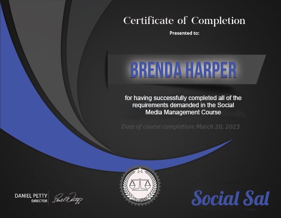 Social media manager course certificate Social media manager course certificate